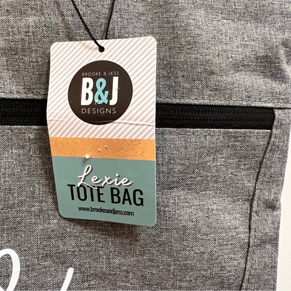 Boss Lady Tote Bag Gray B & J Designs NWT - Picture 4 of 7